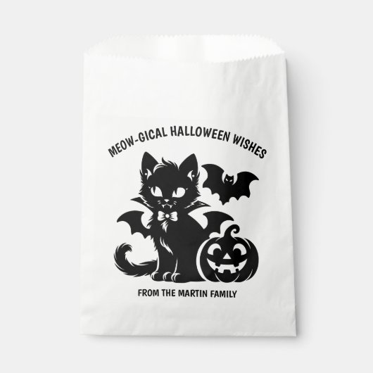 Cat Vampire Meowgical Halloween Wishes Bedankzakje (Voorkant)