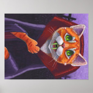 Cat Vampire Oranje tablet Poster