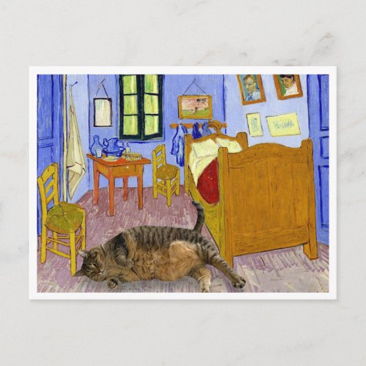 Cat Van Gough Briefkaart (Voorkant)