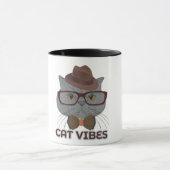 Cat Vibes – Cool Grey Cat  Mok (Midden)