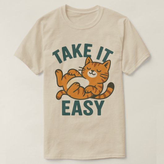 Cat Vibes doe het rustig aan T-shirt (Design voorkant)