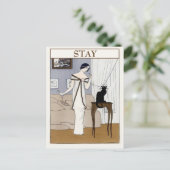 CAT vintage, modifier le texte Carte postale (Debout devant)