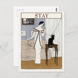 CAT vintage, modifier le texte Carte postale