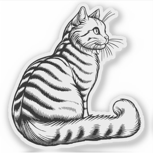 Cat vinyl sticker (Voorkant)