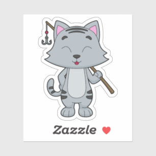 Cat Vist Fisher Finshing rod Sticker