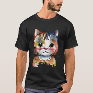 Cat voor kitten Kleurrijke Kat Adoptie T-shirt