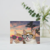 CAT VOOR NAMENS VACATIE-Briefkaarten VOOR "CAT COU Briefkaart (Staand voorkant)