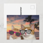CAT VOOR NAMENS VACATIE-Briefkaarten VOOR "CAT COU Briefkaart (Voorkant / Achterkant)