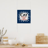 Cat Voudrait Un Mot Poster Wall Art (Cuisine)