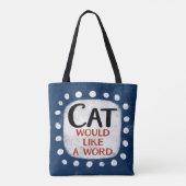 Cat Voudrait Un Sac fourre-tout Word (Dos)