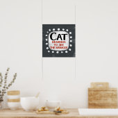 Cat vraagt om Manager Poster Wall Art te zien (Keuken)