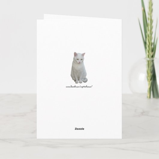 Cat Vrouw Afstuderen Kaart (Achterkant)