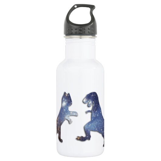 CAT VS T-REX - RUIMTEXTURE WATERFLES (Voorkant)