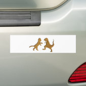 CAT VS T-REX TEXTURE BUMPERSTICKER (Op auto)