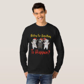 Cat Waiting For Something To Happen Christmas Ligh T-shirt (Voorkant volledig)