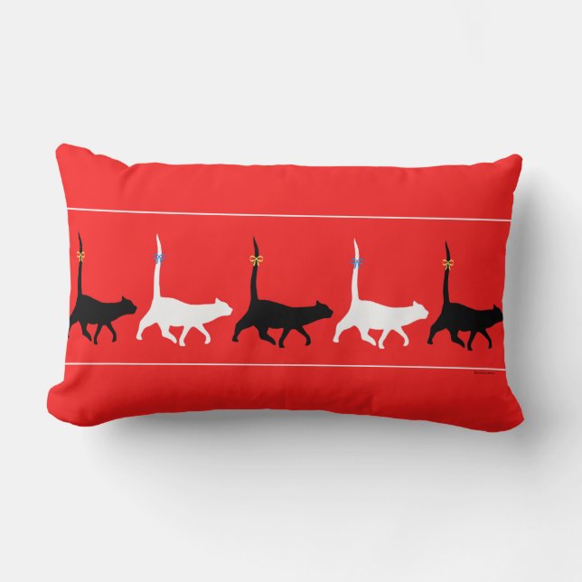 "Cat Walk" Lumber Pillow Kussen (Voorkant)