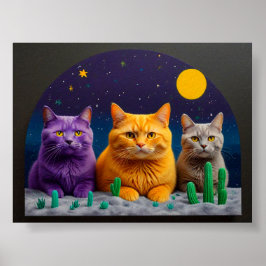 Cat Wall Art for Cat Lovers Poster