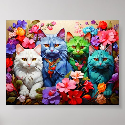 Cat Wall Art for Cat Lovers Poster (Voorkant)