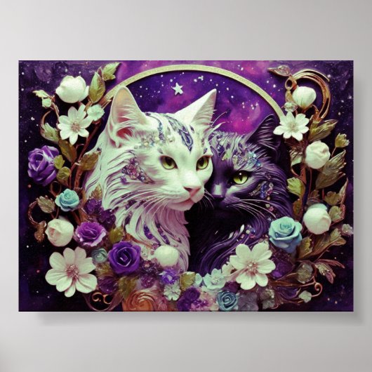 Cat Wall Art voor kattenliefhebbers Poster (Voorkant)