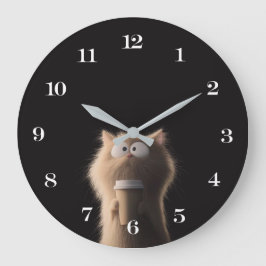 Cat Wall Clock - Speelse en charmante uurwerk Grote Klok