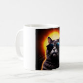 Cat watching Night Total Solar Eclipse Tasse (Devant gauche)