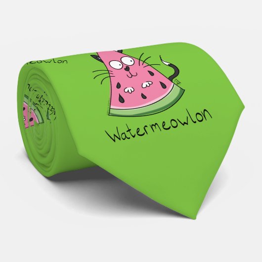 Cat Watermelon Kinder Funny Cute Stropdas (Opgerold)