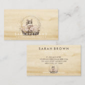 Cat Waterverf Boho Chic Rustic Visitekaartje (Voorkant / Achterkant)