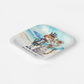 Cat Wedding Beach Wedding Thema Papieren Bordje (Gebogen)