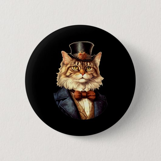Cat Wedding Bruid Bruidegom Huisdier Kat Eigenaren Ronde Button 5,7 Cm (Voorkant)