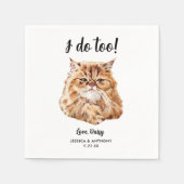 Cat Wedding Cocktail Napkins Servet (Voorkant)