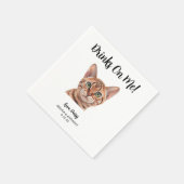 Cat Wedding Cocktail Napkins Servet (Hoek)