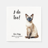 Cat Wedding Cocktail Napkins Servet (Voorkant)