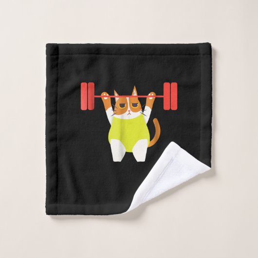 Cat Weight Lifting Funny Cat Lover Workout (Gant de toilette)