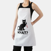 Cat What_ Cat Holding Knife Funny Cat Halloween Co Schort (Insitu)