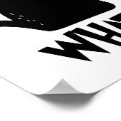 Cat What Funny Black Cat Shirt Poster (Hoek)