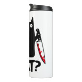 Cat What_ Funny Black Cat  Thermosbeker (Geroteerd rechts)