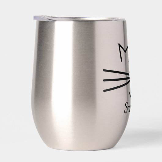 Cat Whiskers Conception Vin Thermique Tumbler (Droite)
