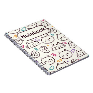Cat White cartoon School Notitieboek