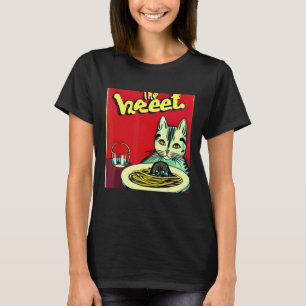 Cat Who Loves Spaghetti Kitten Kitty Vintage T-shirt