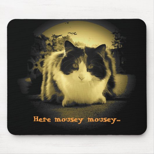 Cat wil dat muizen uitkomen en spelen muismat (Voorkant)