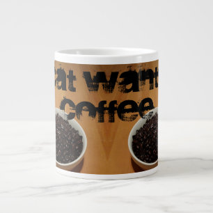 Cat wil koffie 20 oz. Mok van RoseWrites