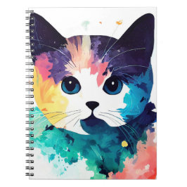 Cat Wild Natuur Dierenkleur Kunst Schilderen Notitieboek