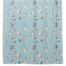 Cat & Wine Douchegordijn: leuk en speels ontwerp