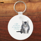Cat Wisdom - een kat is een puzzel Sleutelhanger (Voorkant)