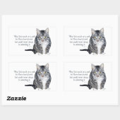 Cat Wisdom - en vriendschap Rechthoekige Sticker (Vel)