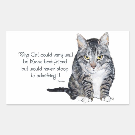 Cat Wisdom - en vriendschap Rechthoekige Sticker (Voorkant)