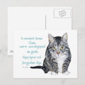 Cat Wisdom - in de oudheid waren Katten Briefkaart (Voorkant / Achterkant)
