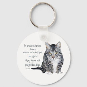 Cat Wisdom - in de oudheid waren Katten Sleutelhanger