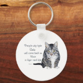 Cat Wisdom - Mensen die katten haten Sleutelhanger (Voorkant)