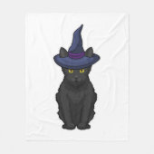 Cat Witch Fleece Deken (Voorkant)